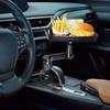 Cup Holder Expander Table Adjustable Car Tray Table Food Drink Phone Snack Tray With 360Rotating Table Adjustable Base Car