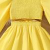 Girls Sweet Dress Fall Children Fashion Swing Long-sleeved Princess Dress