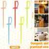 1200Pcs Toothpicks Picks Fruit Fork Home Party Restaurant Plastic Sword Shaped Cocktail Picks Fruit Fork Cocktail Sticks