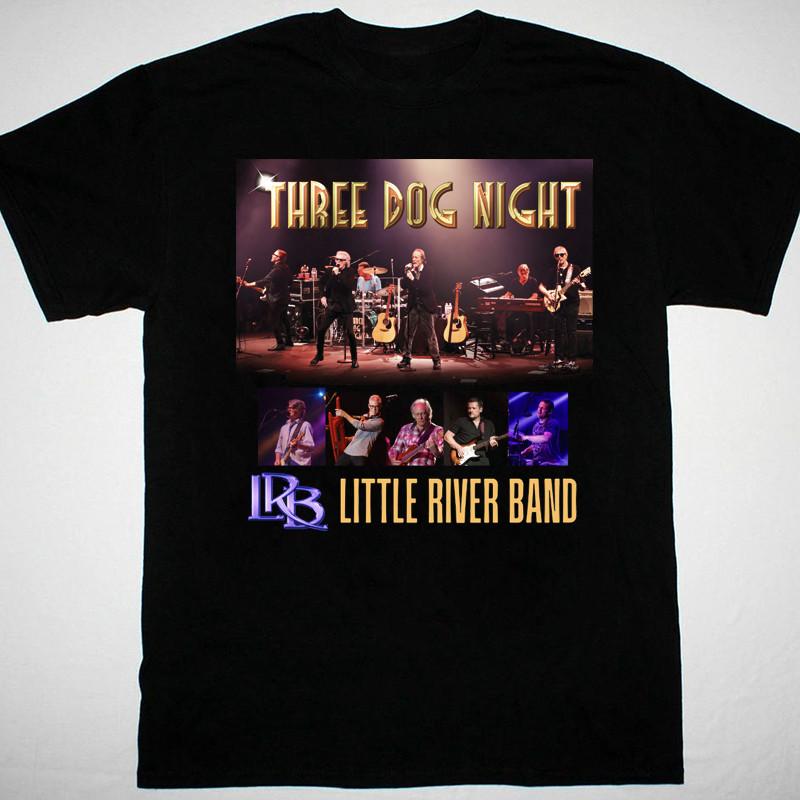HOT 2025 Three Dog Night Little River BAND concert black T-shirt TD152 S