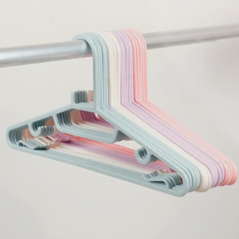 Widened Plastic Adult Clothes Hanger for Suits and Household Use