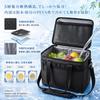 Large Capacity Foldable Cooler Keeps Food Cool or Shoulder with Black Bag, 5-Layer Construction, Insulated, Warm, Waterproof, Lightweight, Strap,