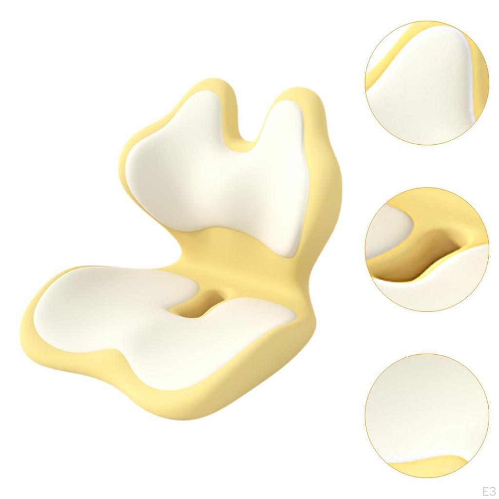 Office Chair Cushion Back Rest Butt Pad Memory Foam Portable Comfortable Seat and