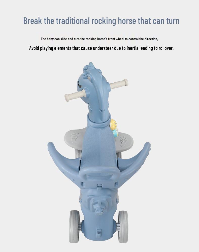 Children’s Wooden 2-in-1 Rocking Horse & Stroller - Ideal Birthday Gift for One-Year-Olds