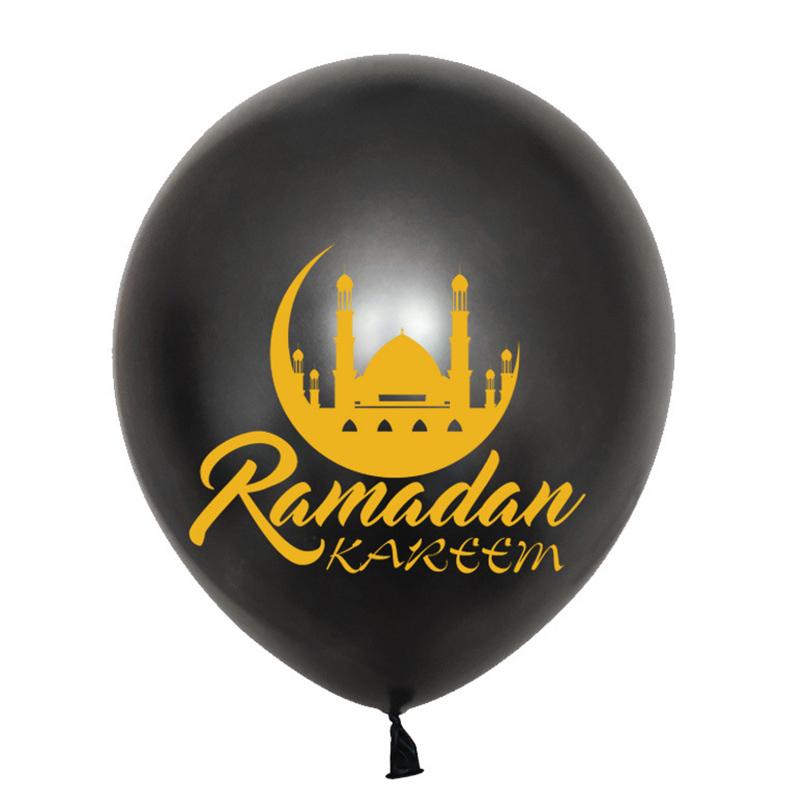 10Pcs Eid Mubarak Latex Balloon Ramadan Kareem Decoration Air Globos Ramadan Mubarak Muslim Islamic Festival Party Supplies 2025