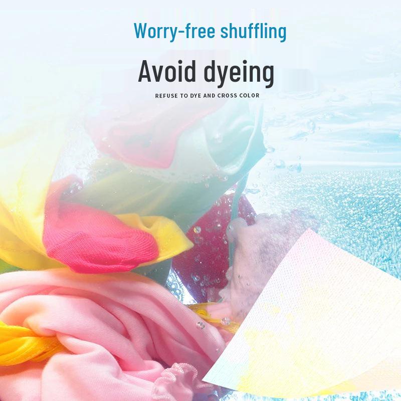 Household Nano Anti-Bleeding Color Remover Family Pack - Color Absorbing Laundry Sheets for Mixed Washes