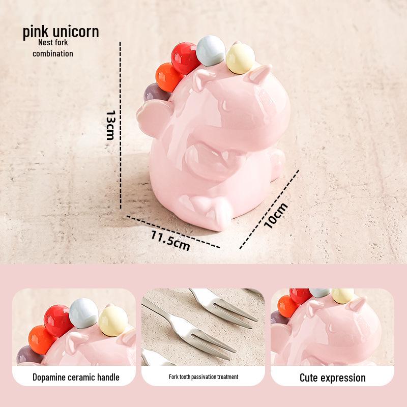 Cute Mushroom Fork Set: Stainless Steel Dessert & Fruit Picks In Jar for Kids' Safety