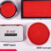 Signet Quick-Drying Red Ink Pad: Water-Based Round Metal Case for Finance & Office Use