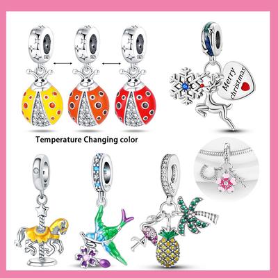 Kupferfarbener Farbwechselnder Marienkäfer Karussell Geeignet Für Diy Geburtstagsparty Geschenk Schmuck Armband Zubehör