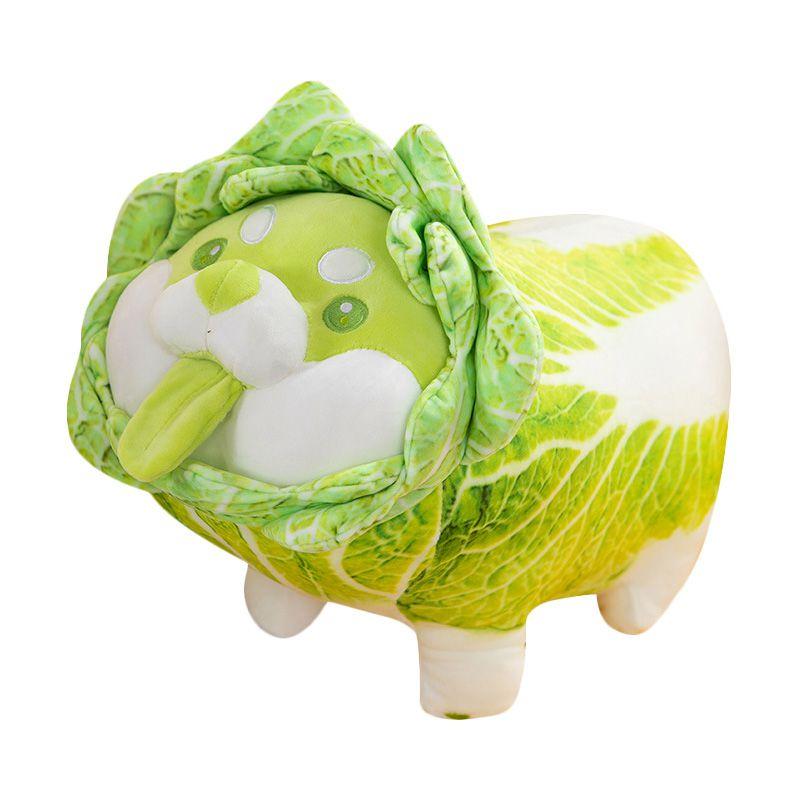Cabbage Shiba Inu Dog Cute Vegetable Fairy Anime Plush Toy Fluffy Doll Stuffed