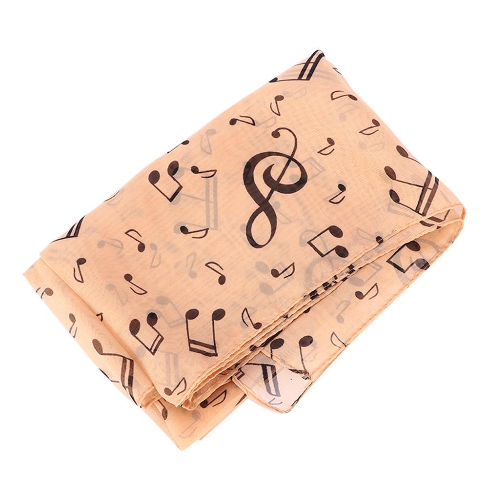 Clef Printed Women Neck Scarf Sheet Muffler Music Note Printed Scarf Chiffon Silk Scarf Shawl