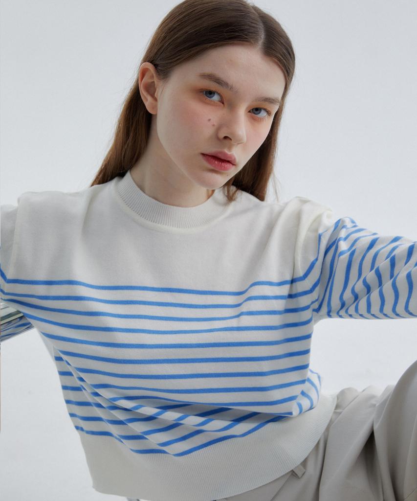 RAVEROUS Rvs Striped Sweater Ivory