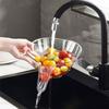 1pcs Multifunctional Draining Basket Rice Washing Sieve Fruit And Vegetable Washing Fruit Tray Kitchen Draining Wash Basin
