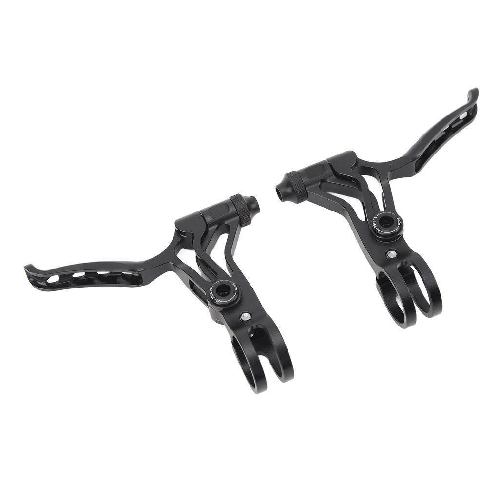 1 Pair Bicycle Brake Lever Hollow Aluminum Alloy 22.2mm Sensitive Black V Brake Handlebar for Folding Bick Road Bike