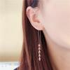 Purple Gold Shiny Earphones Women'S Plated Rose Gold Exquisite Long Earrings Trend