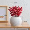 Artificial Fruits Ceramic Vase Home Desktop Planters Decoration Chinese Year Ornaments for