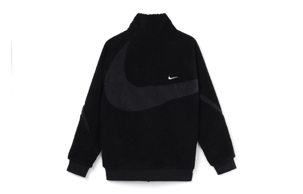 Nike Velvet Jackets Men's Black Stand Collar Moderate FB1910-010