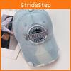 Retro Letters Embroidered Cotton Baseball Cap With Curved Peak For Daily Use