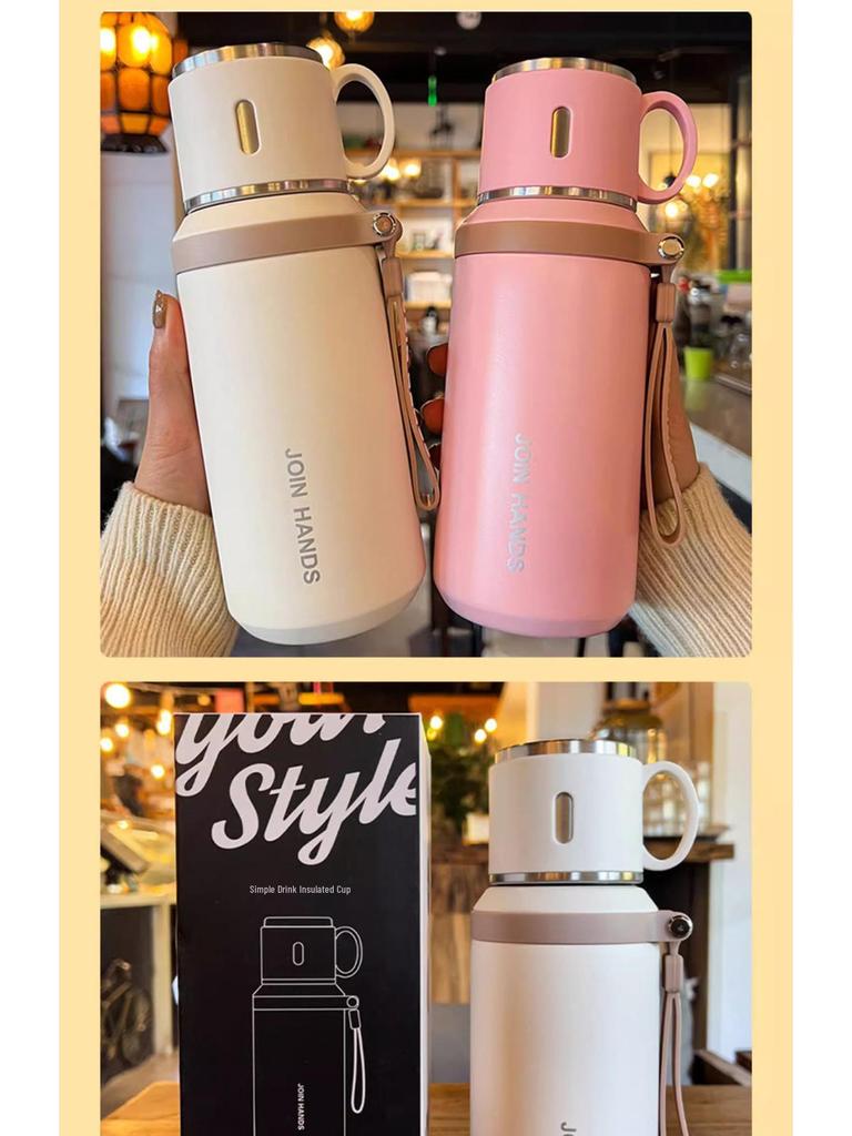 2025 High-Quality 316 Stainless Steel Thermos Cup with Lid for Girls – Ideal for Tea and Water, Perfect for Students.