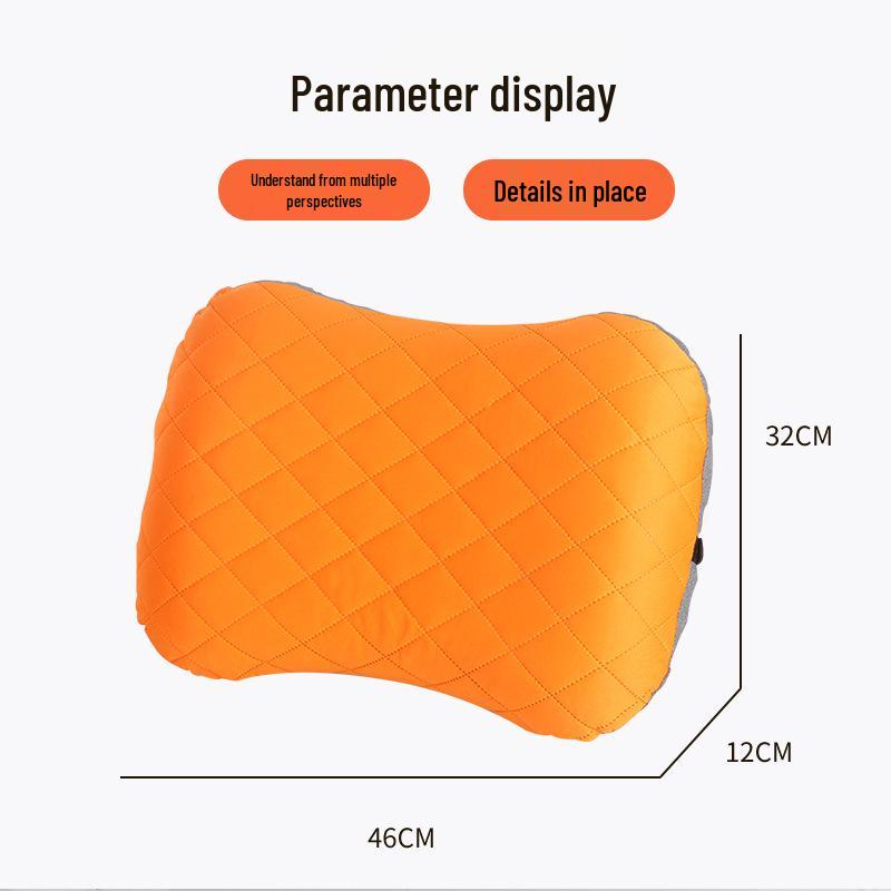 Compact Inflatable Neck & Lumbar Support Pillow for Travel, Office, and Home