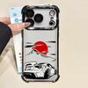 Coque de téléphone pour iPhone 16 15 14 Plus 17 Air 13 12 11 Pro Max 16e Housse souple Sport Course JDM Drift Voiture