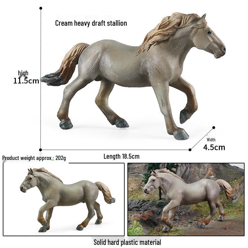 Wild Safari Animal Figurines: Giraffe, Elephant, Rhinoceros, Brown Bear, Tiger, Lion, Leopard, Hippopotamus - Solid Cognitive Toys