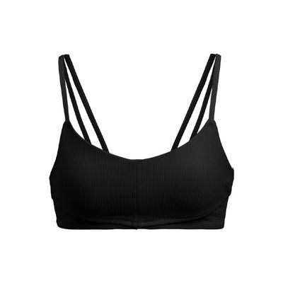 Meridian Einfarbig Lässig Yoga Training Sport-BH mit geringer Intensität Damen Unterwäsche Schwarz 1384011-001