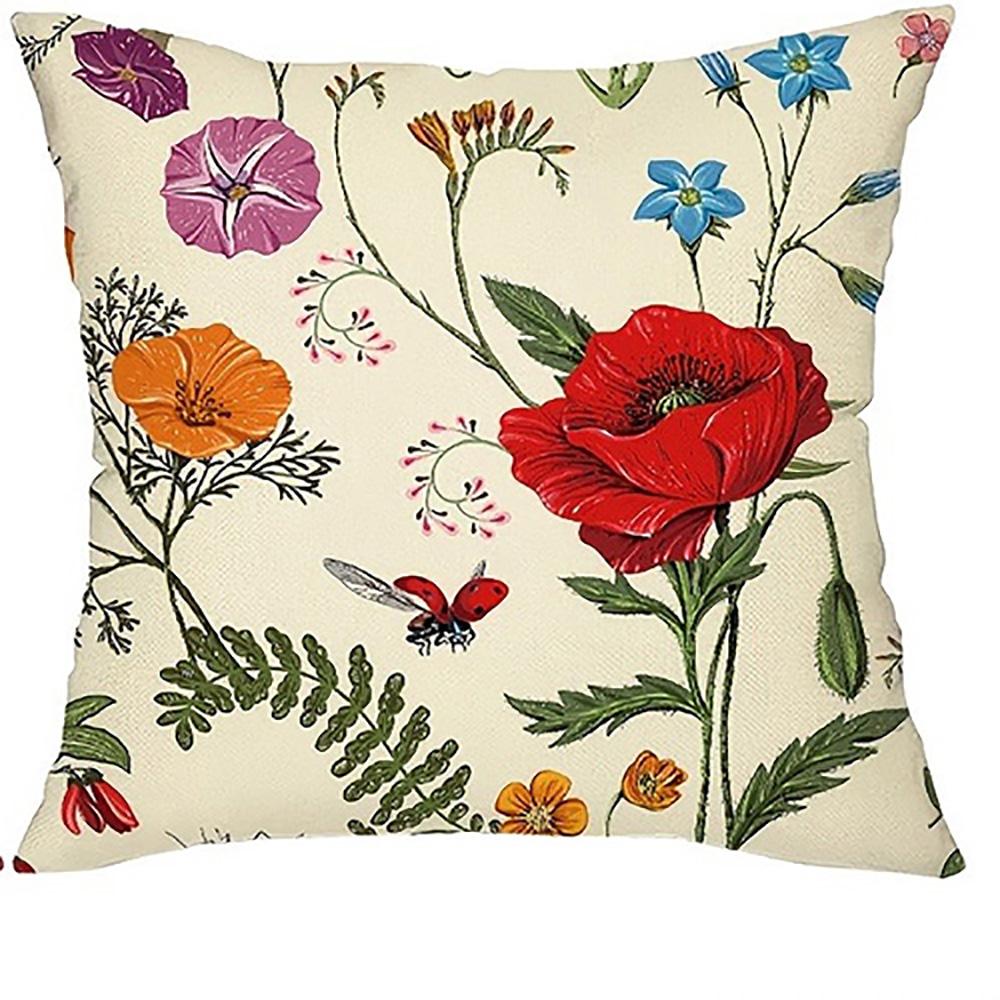 

Красочные цветы и бабочки наволочкаПодходит для дивана автомобиля спальни декоративная наволочка на подушку 16x16Inch