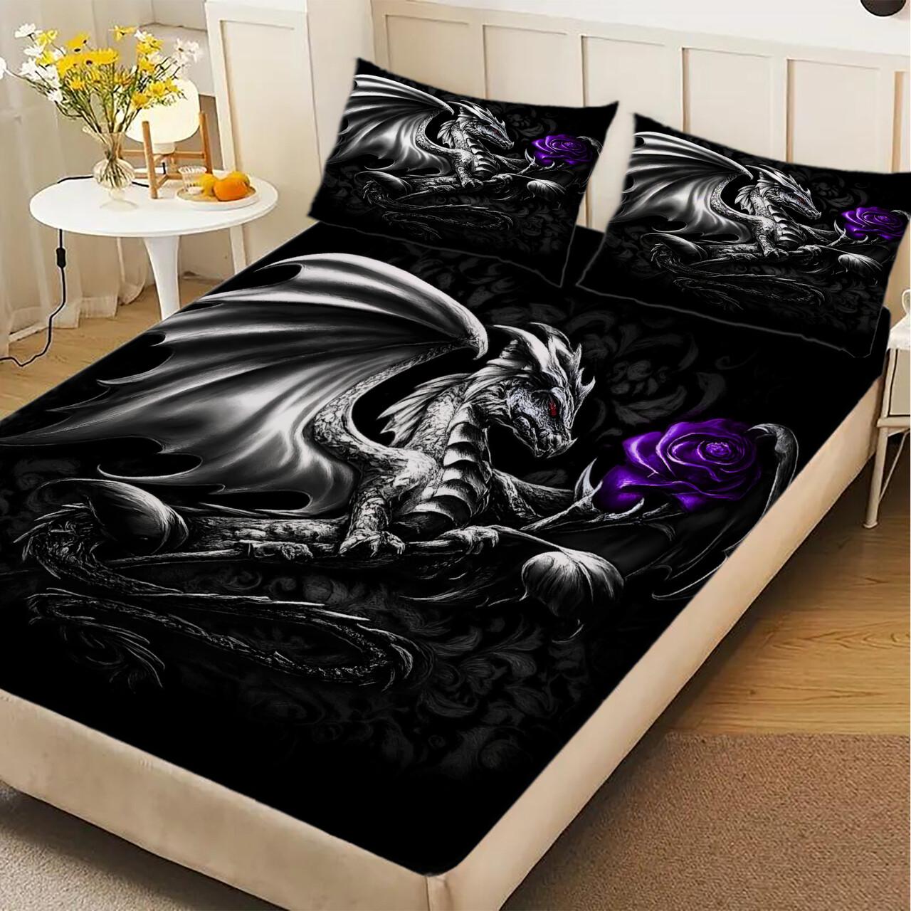 

Magic World Dragon 3D Fitted Sheets Set Boys Girls Twin Queen Size Bed Kids Adult Fashion Home With No Pillowcases 90x200cmx25