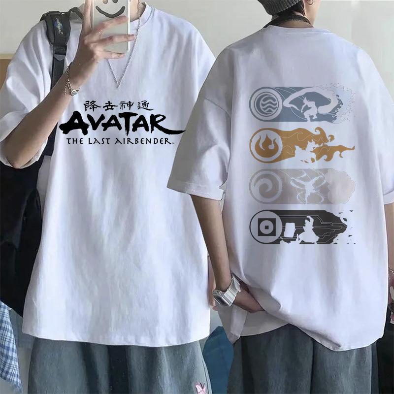 Mode Mange T-Shirt Avatar Der Letzte Luftbändiger Y2k Shirt Streetwear Appa Yip Lässiges T-Shirt Hip Hop Harajuku T-Shirts Oberteile Kleidung