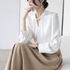Women Blouses Shirts 2025 Spring Long Sleeve Women Blouse Shirt O-Neck White Chiffon Blouse Shirt Women Tops J855