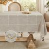 Waterproof Woven Jacquard Tablecloth Dining Table Coffee Modern Plaid Anti-Slip Decorative Cover