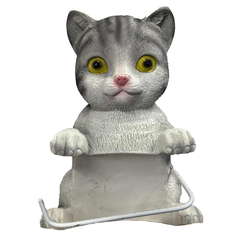 Porta-toalhas de Papel Gato, Porta-toalhas de Papel Gato 3D Divertido, Decoração para Banheiro Cozinha Suporte de Armazenamento de Papel Higiênico Montado na Parede