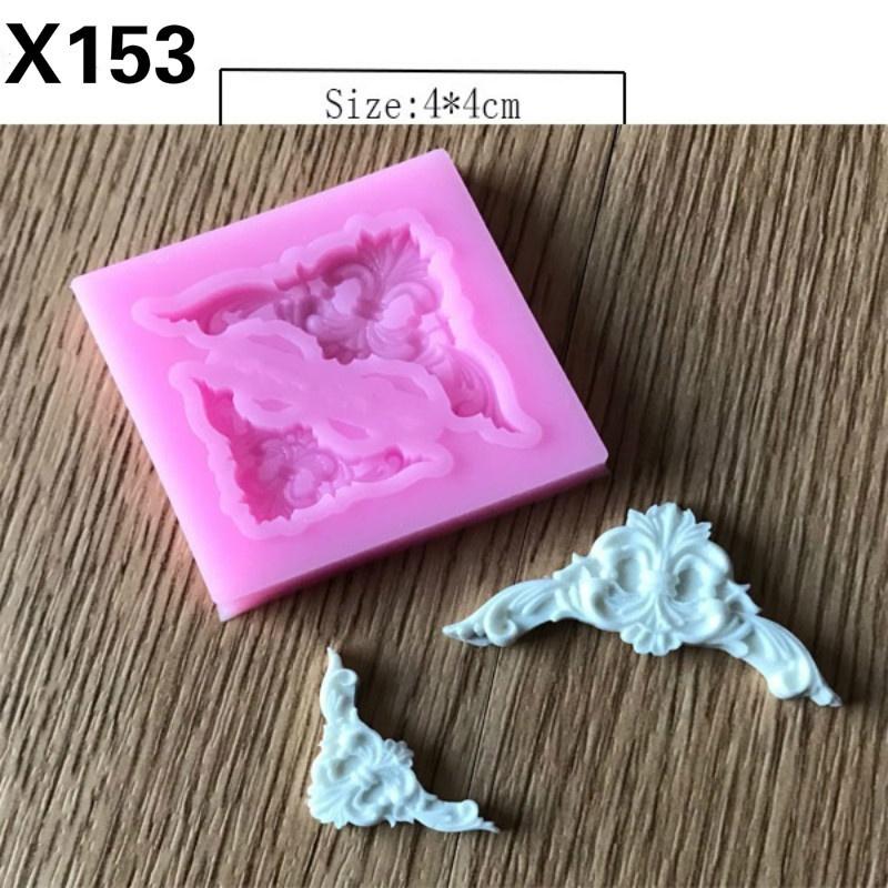 1ks Silikonová forma podložka se vzorem květin 3D krajková forma Fondantová dekorace dortu Nástroj pro cukrářství Pečicí nástroje Dortové nástroje