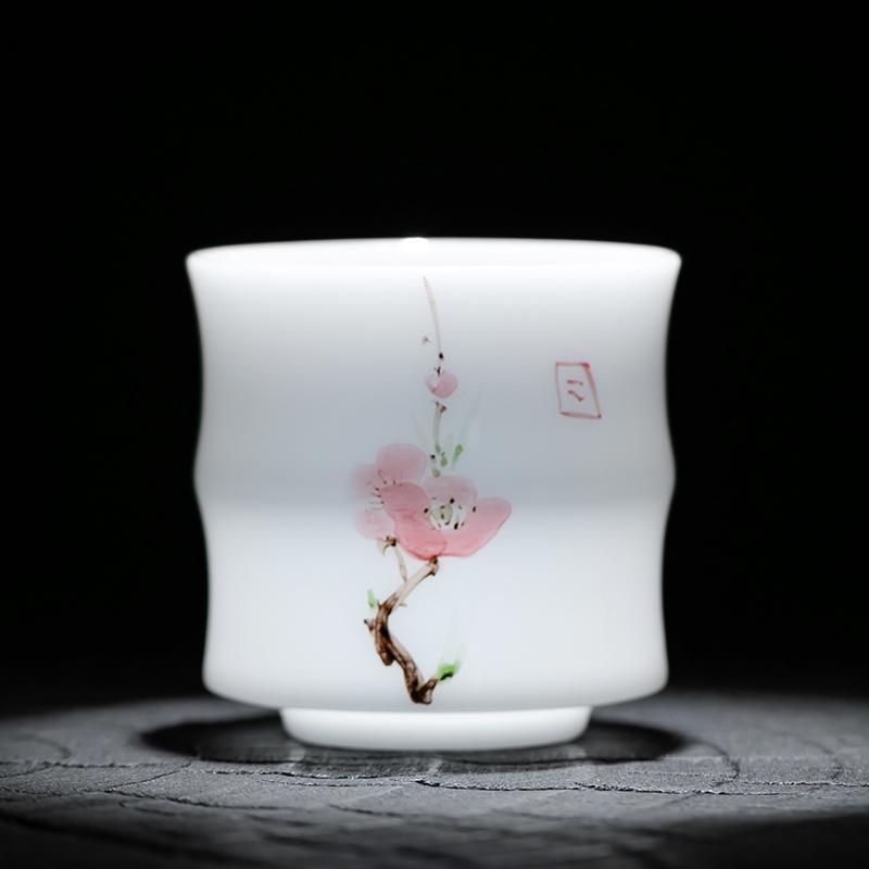 Dehua Hand-Painted Jade Porcelain Tea Tasting Cup