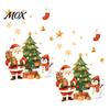 Indoor Outdoor Holiday Accents Cartoon Christmas Window Sticker, Removable Santa Snowman Tree Decal, Waterproof Festival Atmosphere Decor Static Cling