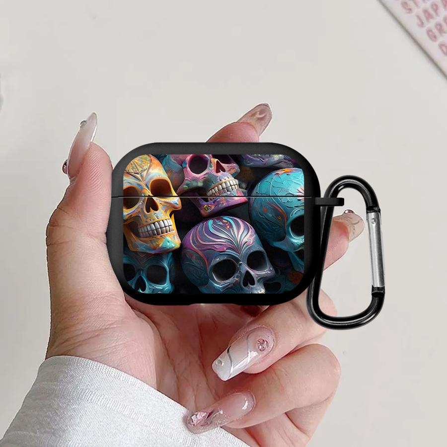 

Черепа Крутые Чехлы для Наушников Чехол Чехол Для Airpods Pro3 4 Pro Pro2 1 3 2 Airpods 4