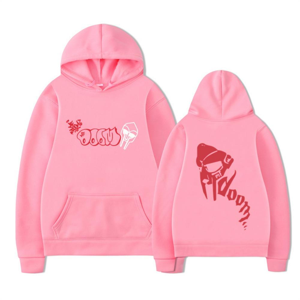 2024 Ny DOOM-hettegenser med trykk og grenseoverskridende mønster i europeisk størrelse for menn og kvinner, hettegenser med trykk og mønstre, høst-/vinterhettegenser