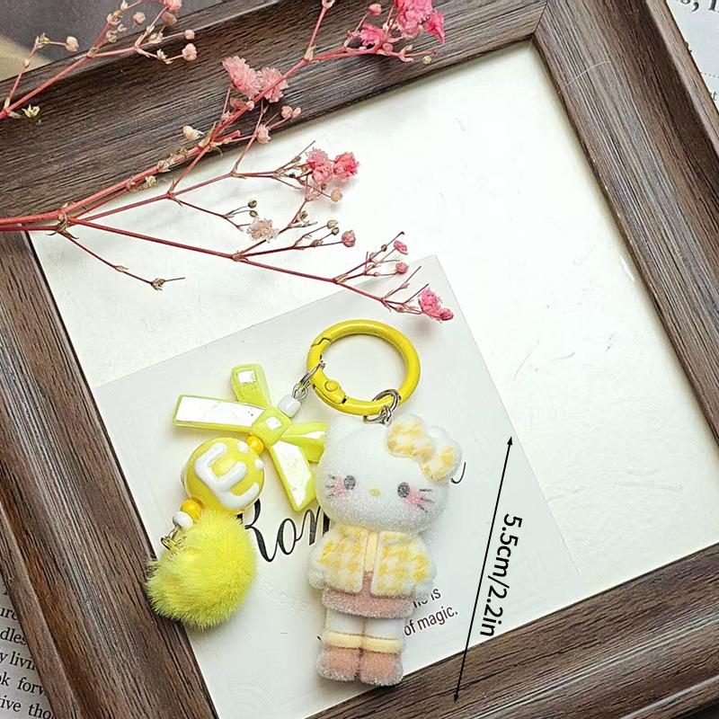 Sanrio Hello Kitty Keychains Cartoon Keyring Hanging Pendant for Backpack Charms on The Phone Bag Ornament Party Gift
