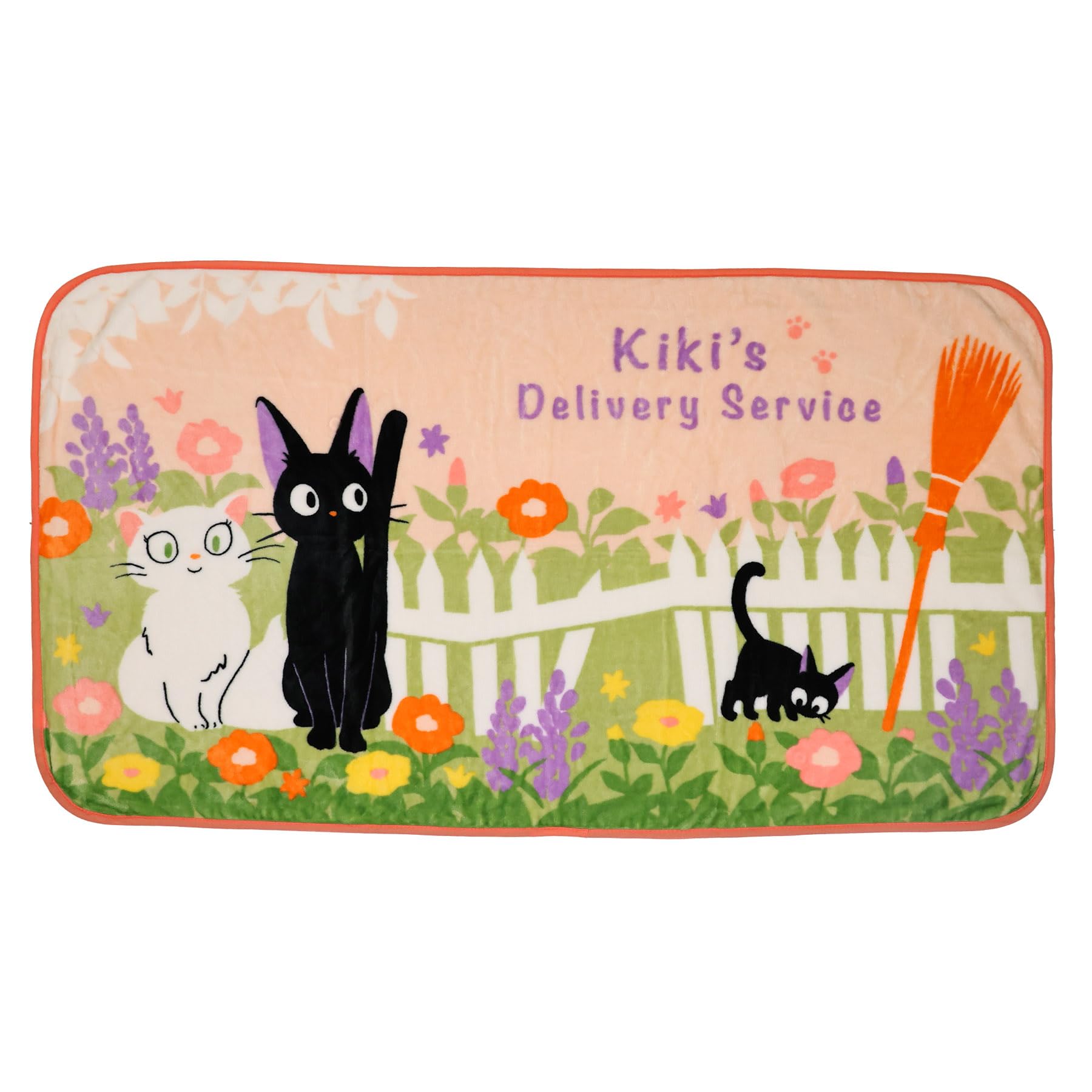 

Marushin Long Studio Ghibli Delivery Jiji in a Blooming H80 x Winter 1125012500 Blanket, Kiki s Service Garden, Compact, W150cm, Cute, Fluffy,