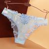 Women's Panties Lace Mesh Floral Embroidered Underwear Sheer Seamless See-Through Breathable Thong Transparent Underwear