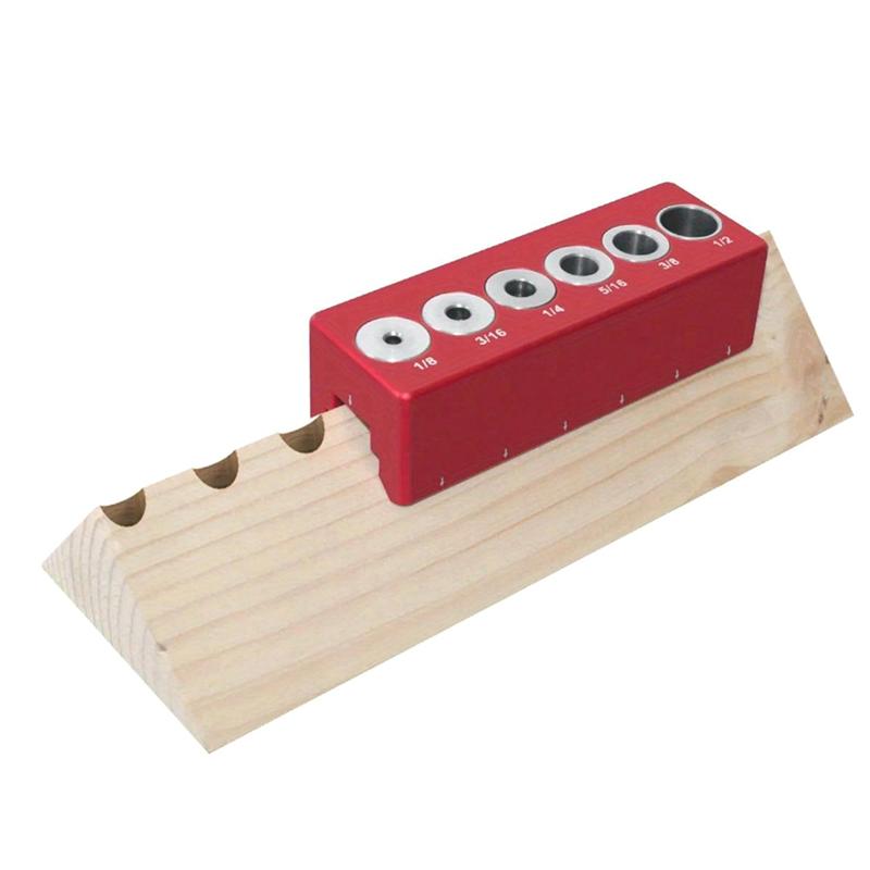 A96I-Round Pipe Punch Positioner Woodworking Self-Centering Pin Fixture Wood Straight Drilling Positioner Positioning Aid