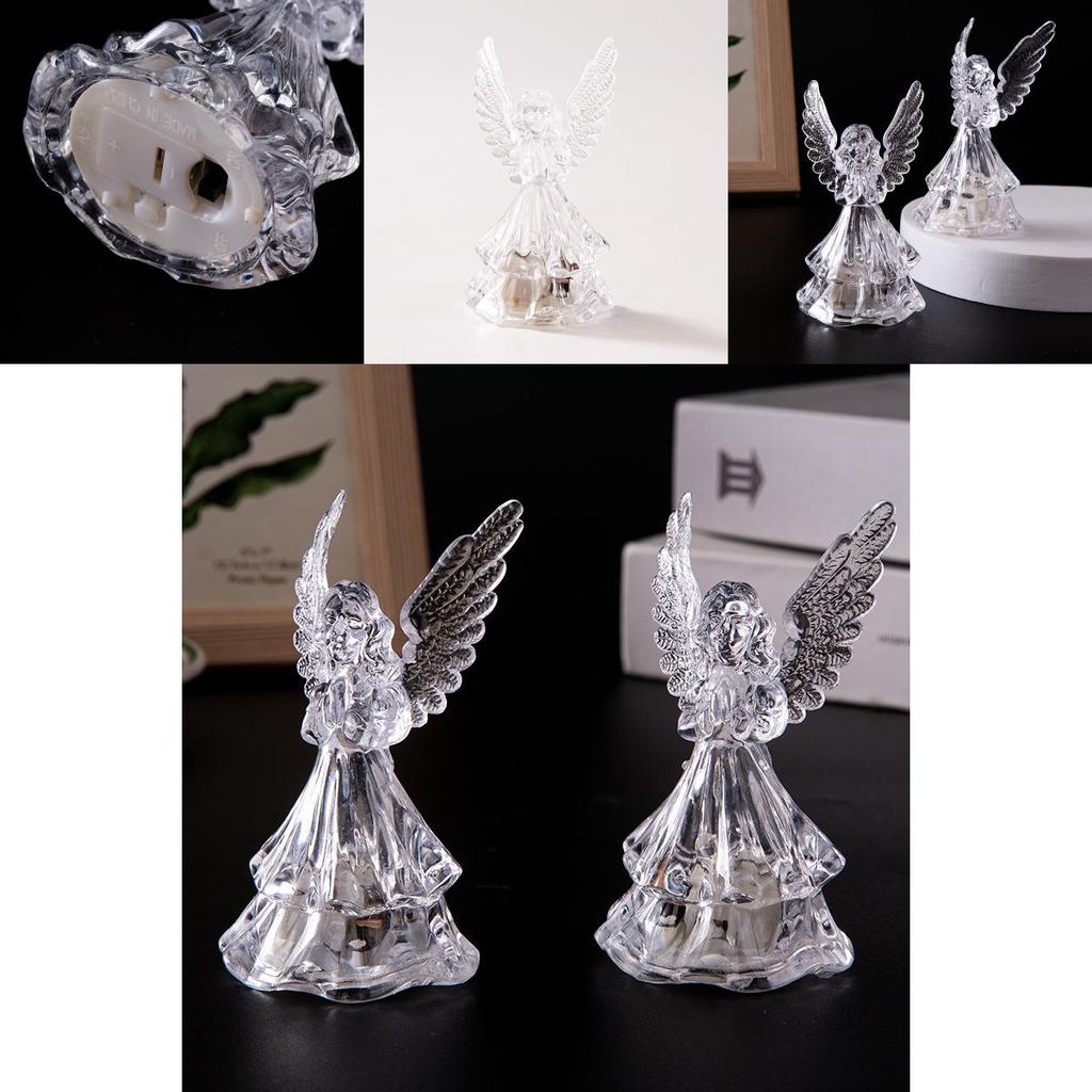 Waterproof Acrylic Angel Night Lamp With Colorchanging Light For Girl And Boy Bedroom Decor
