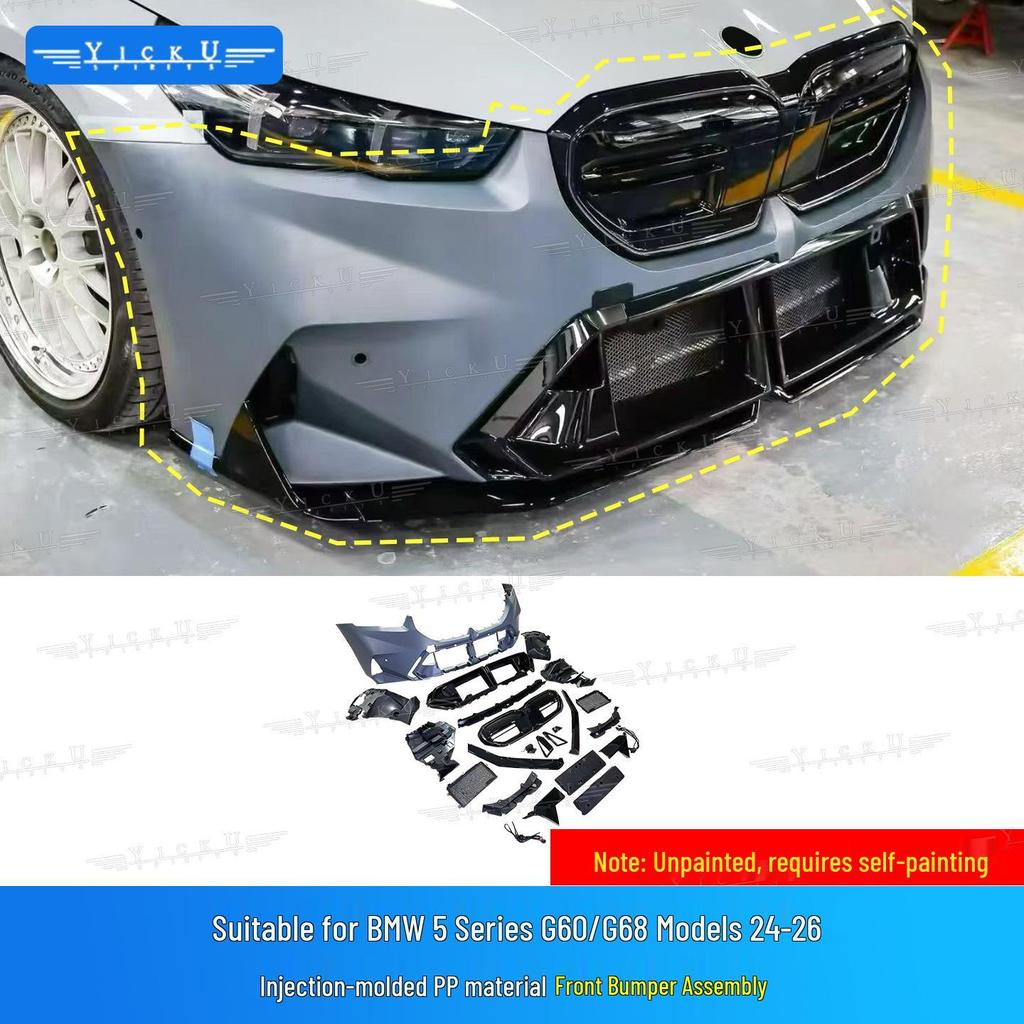 BMW 5 Series G60/G68 M5 Style Front & Rear Bumpers, Side Skirts, PP Material Body Kit