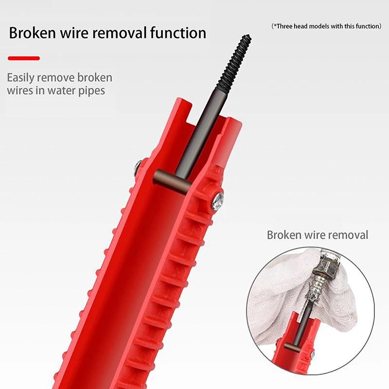 8-in-1-Reparaturwerkzeug für Spülbecken-Wasserhahnschlüssel, für Toilette, Badezimmer, Küche, Wasserhahn-Montageschlüssel, Sanitär-Demontage- und Installationsschlüsselsatz