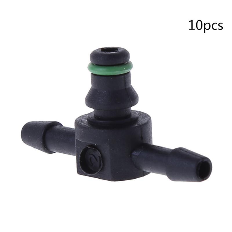 10Pcs T Type Connector Pipe Injector Assy Return Oil Backflow Hose Joiner Tube Fuel For  110 Series Injector