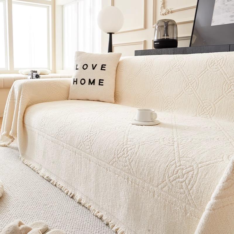 Light Luxury and High-end Sofa Towel Full Cover Dustproof Sofa Blanket Sofa Cover Sofa Cushion New Year Sofa Cover Cloth