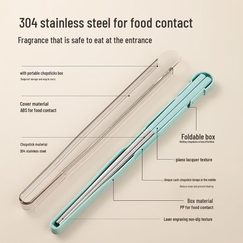 ZISIZ Portable Wooden Chopsticks Set (2 Pairs)