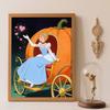 Diamond Painting Set Full of Diamonds 5D Cinderella Diamond Art Home Decoration Creative Handicrafts with Magic Carriage and Hearts.