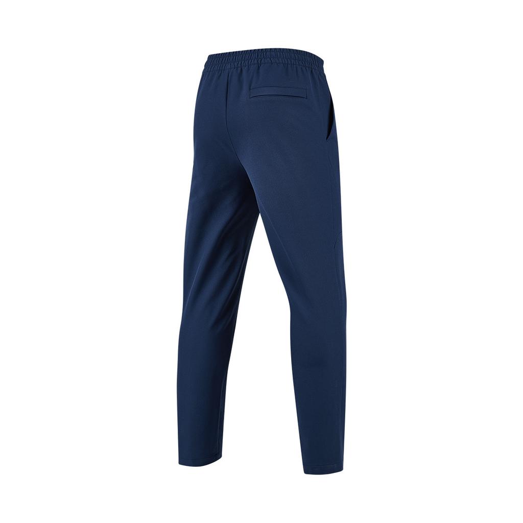 Skechers Basic Sports Series Woven Comfortable Thin Velvet Casual Pants Men bottoms Navy-Blue P424M145-002Z